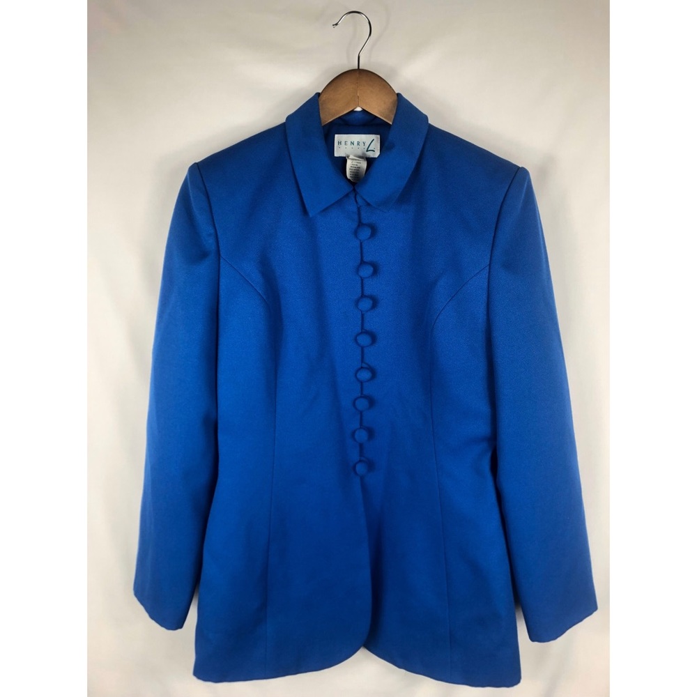 Blue Buttoned Blazer - image 1